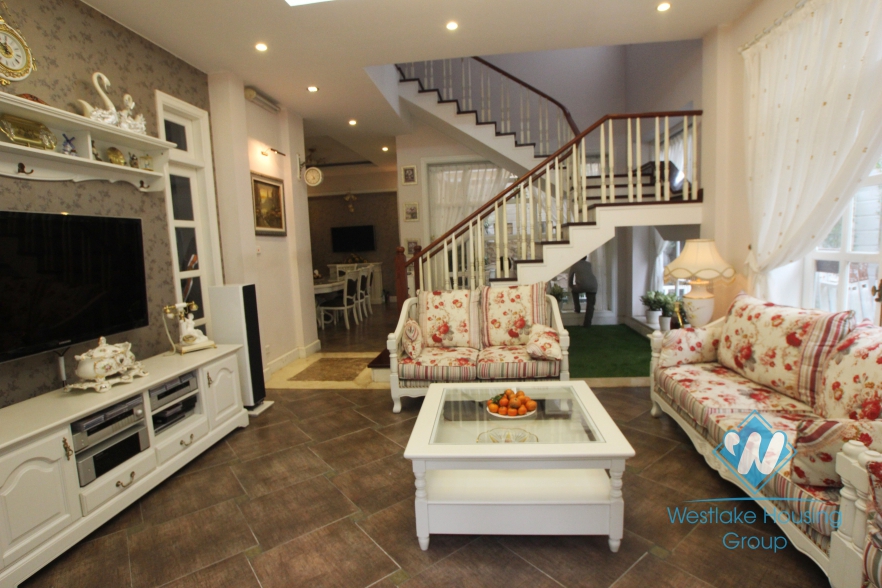 Beautiful villa for rent in T block, Ciputra, Tay Ho, Hanoi